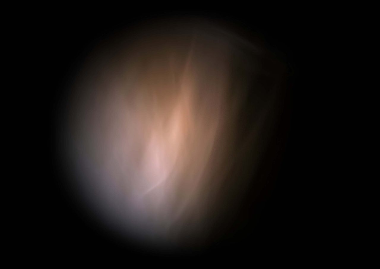 Untitled, an abstract long-exposure photographic study showing a warm brown flame-like shape glowing softly against black, by David Hamilton