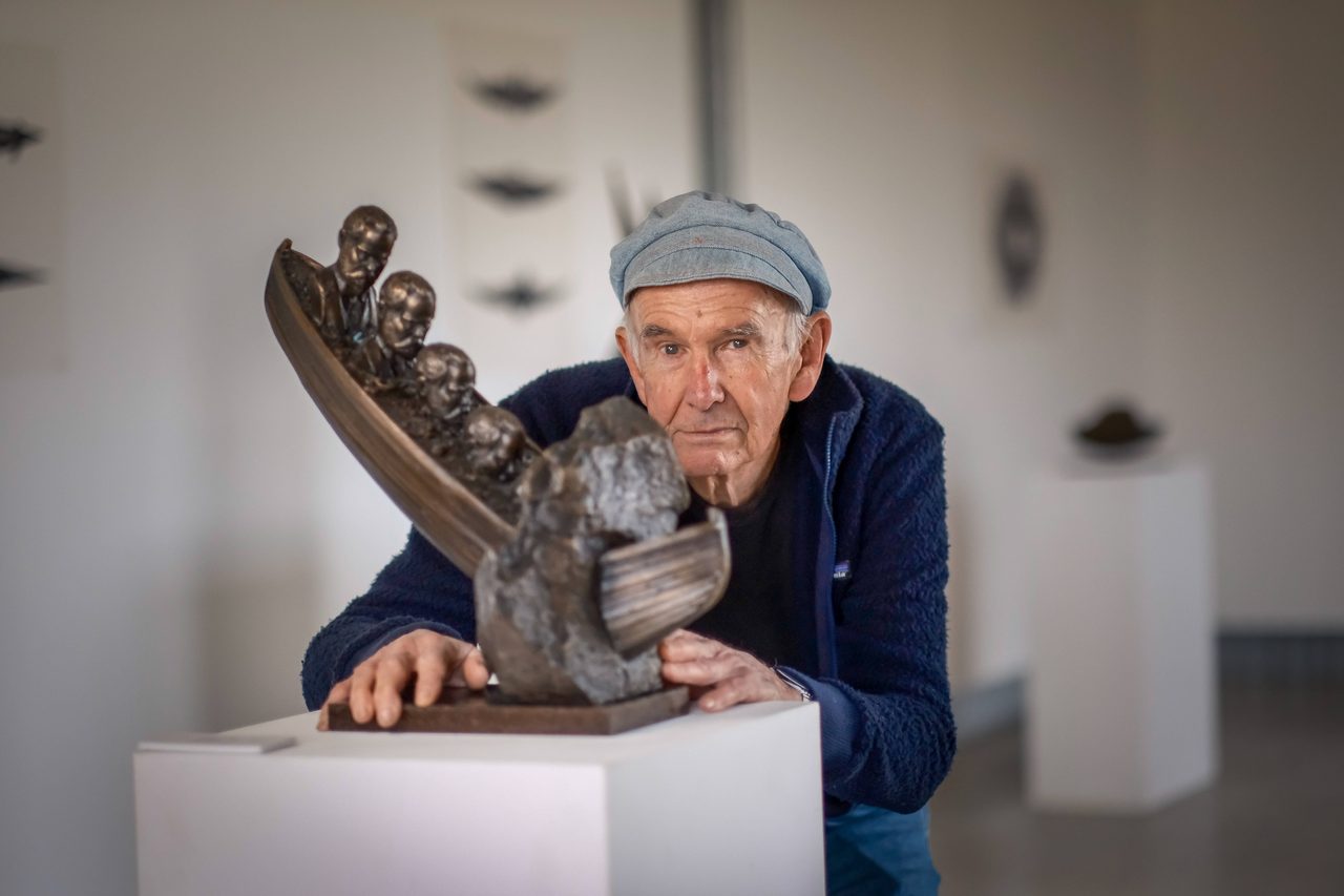 David Hamilton with his exhibition called Place in Time which opened at Blenheim Gallery, Longford.